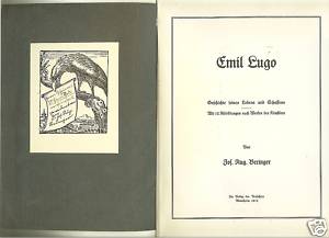 <b>Beringer</b> Emil Lugo 1912 / dedication to H.Thode