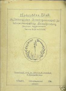 <b>Lehrerverein f.Naturkunde Waldbröl</b> Nachrichten-Blatt 1936