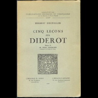 <b>Dieckmann, Herbert</b> Cinq Lecons sur Diderot 1959
