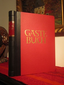 <b>Gästebuch/Sprungrückenbuch</b> Buchbinder-Handeinband