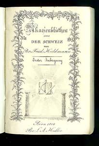 <b>Heldmann</b> Akazienbl�then 1819 / free mason