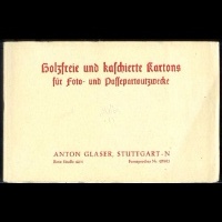 <b>Glaser, Stuttgart</b> Paper & Passepartout Samples 1930