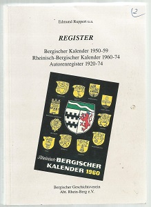 <b>Rheinisch-Bergischer Kalender</b> Register 1920-74